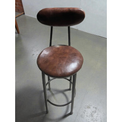 Ghế bar cafe có tựa mặt đệm da chân sắt cố định GB82D 