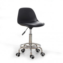 Ghế xoay Eames nhựa mặt đệm chân vòng bánh xe GCF05DX nhiều màu giá rẻ cho nail, spa, cafe, văn phòng