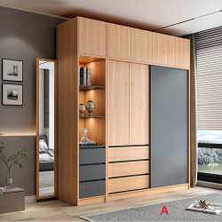 Tủ quần áo gỗ MDF cánh lùa kiểu dáng đa dạng hiện đại TQA08