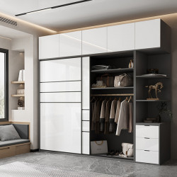 Tủ quần áo gỗ công nghiệp cánh lùa sang trọng hiện đại TQA09