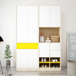 Tủ quần áo gỗ cánh mở kết hợp đựng giày dép để đồ đa năng TQA10