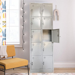 Tủ sắt locker 10 ngăn TU985-2KSL hàn liền nguyên chiếc giá rẻ