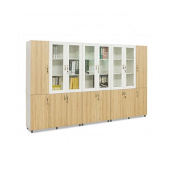 Tủ tài liệu sắt cánh gỗ kính Nội thất 190 TSG04-C3