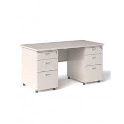 Bàn mặt sắt 2 hộc liền 3 ngăn kéo 1m4 NT190 BSS14H3