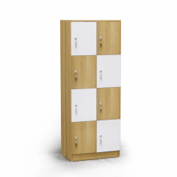 Tủ locker gỗ 8 ngăn để đồ cá nhân hiện đại giá rẻ TLK4-2