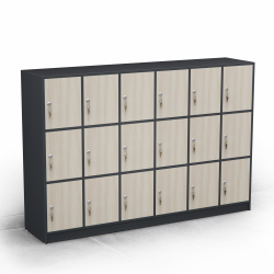 Tủ locker gỗ 18 ngăn để đồ cá nhân giá tốt TLK3-6