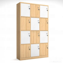 Tủ locker gỗ 12 ngăn để đồ cá nhân hiện đại TLK4-3