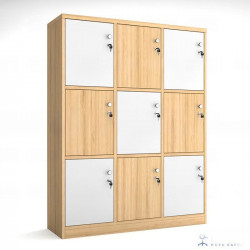 Tủ locker gỗ 9 ngăn để đồ cá nhân hiện đại TLK3-3