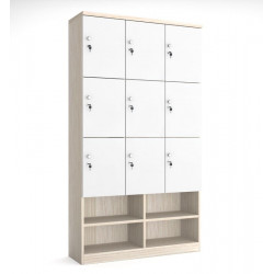 Tủ locker gỗ 9 ngăn để đồ cá nhân giá rẻ TLK3-3N