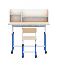 Bộ bàn ghế học sinh khung thép gỗ MFC có giá sách Xuân Hòa BHS-13-07 CT