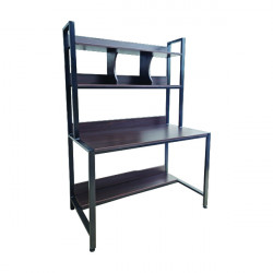 Bàn làm việc học tập có giá sách khung thép gỗ MFC Xuân Hòa BLV-02-00