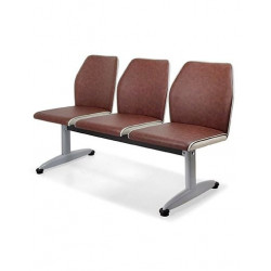 Ghế chờ đệm tựa bọc da công nghiệp chân sơn tĩnh điện NT190 GC08