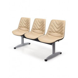 Ghế phòng chờ đệm da công nghiệp chân sơn tĩnh điện NT190 GC09