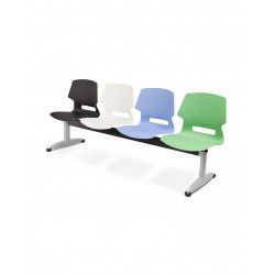 Ghế chờ 2,3,4,5 chỗ ngồi mặt nhựa chân sơn tĩnh điện NT190 GC248