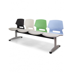 Ghế chờ mặt nhựa đệm ngồi bọc vải nỉ chân sơn tĩnh điện NT190 GC248B