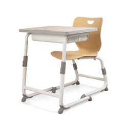 Bàn ghế học sinh chân thép mặt gỗ tăng chỉnh NT190 BHS243/GHS243