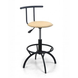 Ghế bar đệm da PVC chân sắt tĩnh sơn đen sần NT190 B233