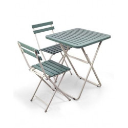 Bàn ghế cafe ngoài trời gấp gọn gỗ tự nhiên chân sơn NT190 BGG231/GG232