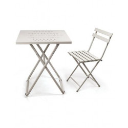 Bàn ghế cafe ngoài trời gấp gọn sắt sơn tĩnh điện NT190 BGS231/GG233 