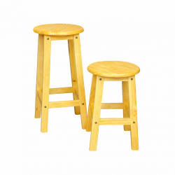 Ghế đôn tròn gỗ tự nhiên chân thang cho cafe, nhà hàng, quán ăn DCT02