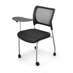 Ghế tựa lưới chân bánh xe có bàn viết, khay để sách NT190 GTB04-S/GTB04K-S