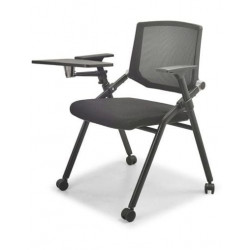 Ghế gấp gọn đệm tựa lưới chân bánh xe, có bàn viết NT190 GTB06-KB/GTB06