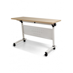 Bàn đào tạo chân sơn mặt gỗ gấp gọn không ngăn NT190 BHL241-12/BHL241-14