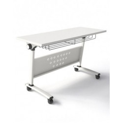 Bàn đào tạo chân sơn mặt gỗ gấp gọn có ngăn NT190 BHL241-12K/BHL241-14K