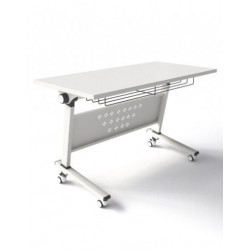Bàn đào tạo chân sơn mặt gỗ gấp gọn có ngăn NT190 BHL242-12K/BHL242-14K