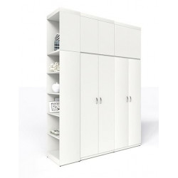 Tủ quần áo gỗ MFC có kệ trang trí 2mx2m6 NT190 TGA01