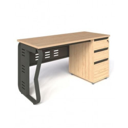 Bàn làm việc chân sắt mặt gỗ có hộc NT190 1903.1B12H6/1903.1B14H6