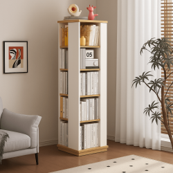 Giá kệ sách gỗ xoay 360 độ 4,5 tầng thông minh KGX11