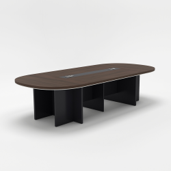 Bàn họp văn phòng gỗ công nghiệp Oval 3m2/3m6 hiện đại BH13