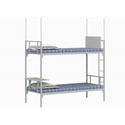 Giường sắt 2 tầng giát gỗ có bàn viết giá rẻ The One GT40BR (không có đệm)