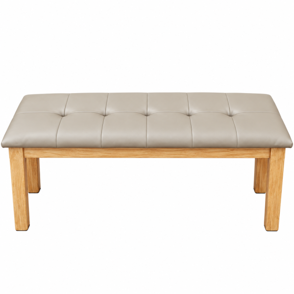 Ghế ăn cafe băng dài Bench mặt đệm gỗ tự nhiên