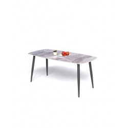 Bàn ăn chân sắt mặt đá ceramic NT190 BA01-D