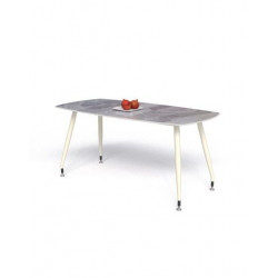 Bàn ăn chân sắt mặt đá ceramic NT190 BA02-D
