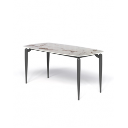 Bàn ăn chân sắt mặt đá ceramic NT190 241BA-D