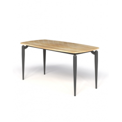Bàn ăn chân sắt mặt gỗ cao su NT190 241BA-G