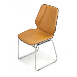 Ghế tựa lưng liền bọc da công nghiệp, chân mạ NT190 GT237