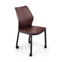 Ghế ăn cafe tựa bọc da PVC, chân sơn có bánh xe NT190 GT2316B