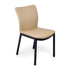 Ghế ăn cafe tựa bọc da PVC, chân sơn NT190 GT2317