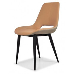 Ghế ăn cafe tựa lưng bọc da CN, chân sơn NT190 GT244