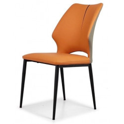 Ghế ăn cafe tựa lưng bọc da CN, chân sơn NT190 GT245