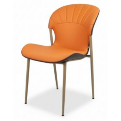 Ghế ăn cafe tựa bọc da CN, chân sơn NT190 GT261