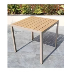 Bộ bàn ghế ngoài trời khung nhôm nan nhựa composite NT190 BNT2412N