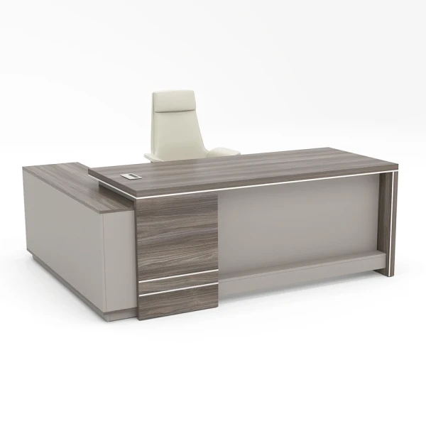 Bàn giám đốc chữ L gỗ MDF hiện đại BGD19