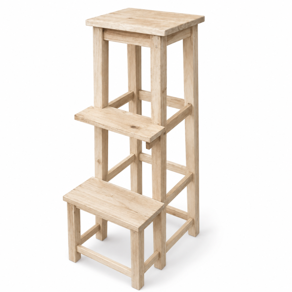 Ghế thắp hương ban thờ gỗ keo 3 bậc cao 1m2 GTH01
