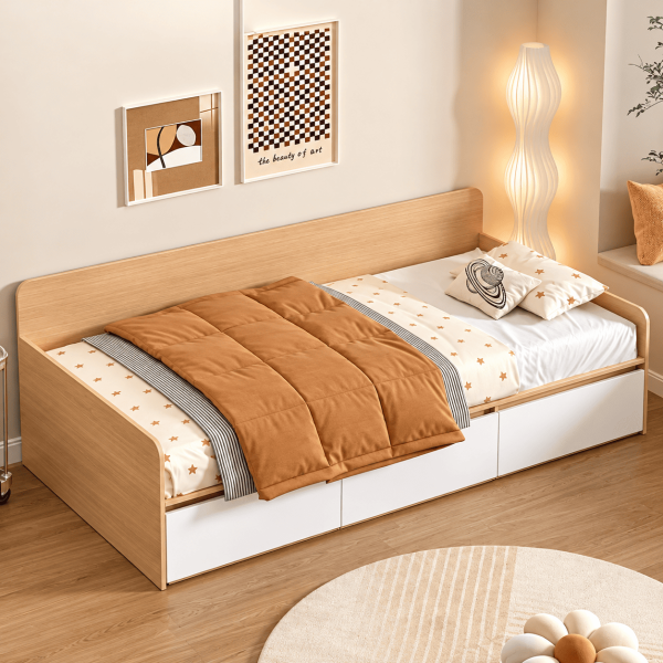 Giường sofa gỗ MDF đa năng có ngăn kéo cánh lật để đồ GSF01